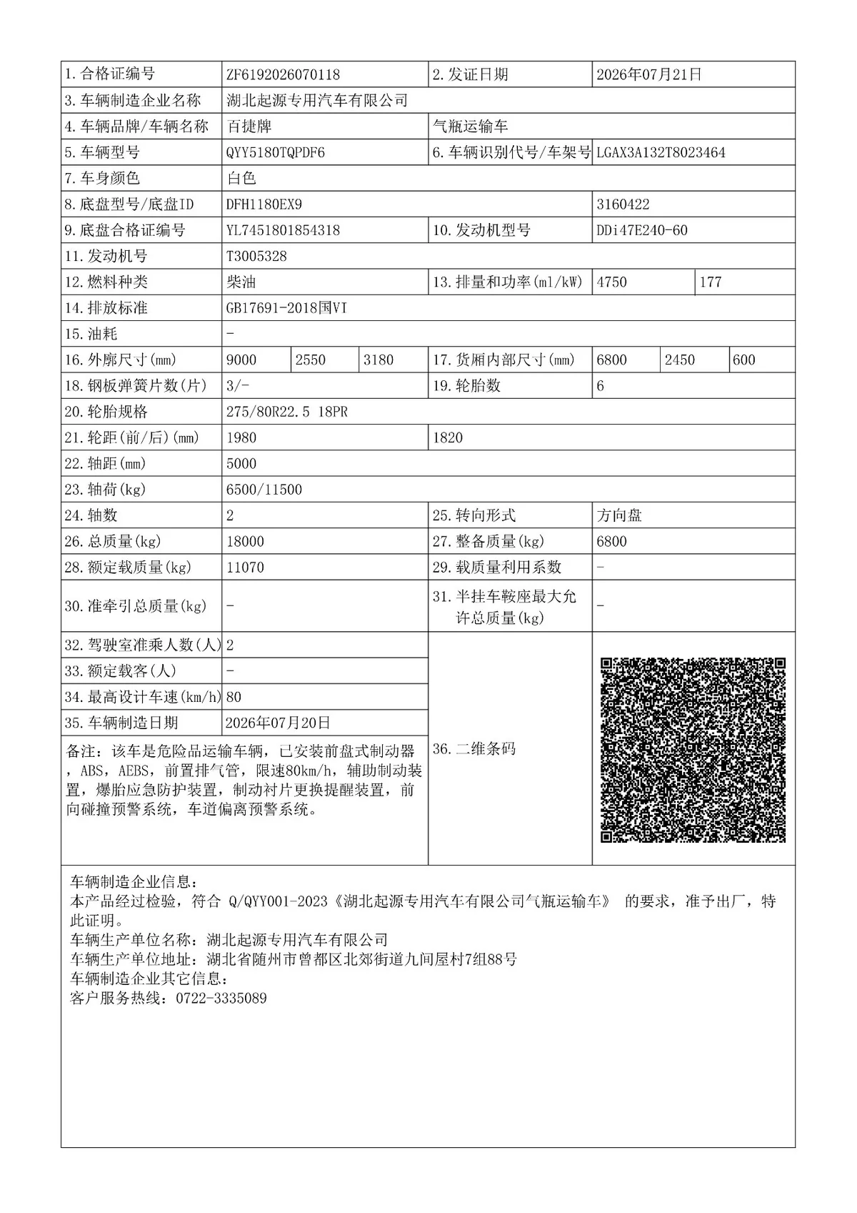 整车合格证